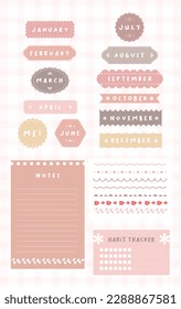 cute pastel label journaling notes