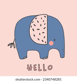 Cute pastel little bro tiger crocodile elephant color animal tee design for kids market as vector
