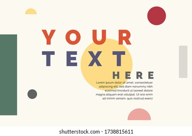 Cute pastel minimal template of  geometric shape colourful presentation background layout design for job applied and resume.