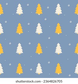 cute pastel pattern of fir trees