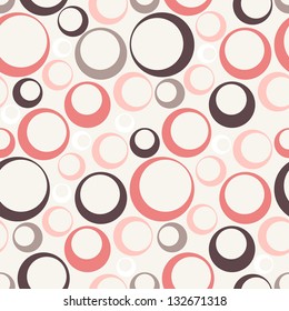 Cute Pastel Pattern. Seamless Texture With Rings. Abstract Background