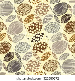 Cute pastel pattern. Seamless texture with rings. Abstract background