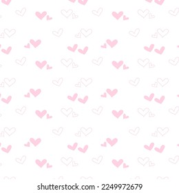 Cute Pastel Pink Valentine Heart Pattern