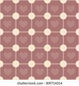 cute pastel rainbow or colorful polka dot in heart shape background or seamless pattern 