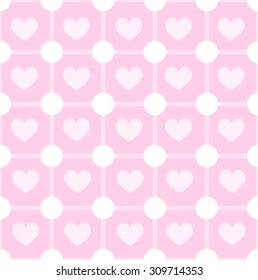 cute pastel rainbow or colorful polka dot in heart shape background or seamless pattern 