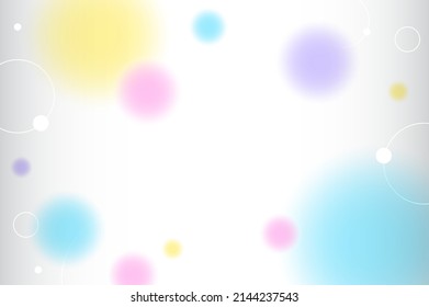 Cute Pastel Rainbow Gradient Blur Circle Round line Abstract Technology Blank Space Empty Concept Background Banner