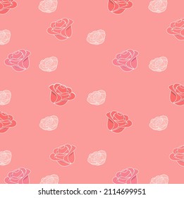 fondo lindo de color rosa rojo pastel, sin costuras, vector, fondo rosa