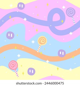 cute pastel seamless background for kids wallpaper