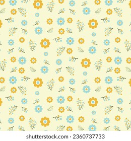 cute pastel seamless flower pattern background vector illustration by shabrina iqlil