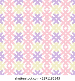 Cute pastel seamless pattern, Abstract  tribe style. Art Design for fabric, clothes, tile, flooring, wrapping paper, interior. Vector.