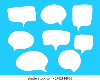 CUTE PASTEL SPEECH BUBBLE SET FOR TEXT, QUESTION, STICKER, THINKING, IDEA IN MODERN STYLE. GRAPHIC ILLUSTRATION VECTOR CAN USE FOR ICON OR BACKGROUND