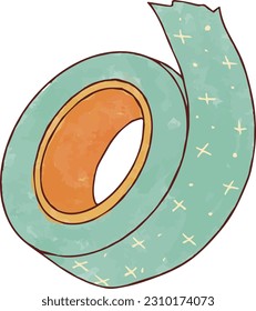 Cute and Pastel Stationary Doodle Isolated