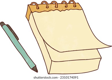Cute and Pastel Stationary Doodle Isolated