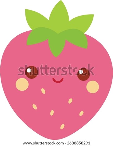 cute pastel strawberry vector art