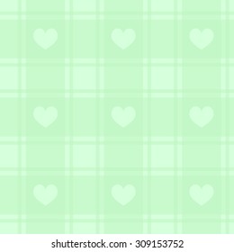 cute pastel strip or scotch or checkered with hearts seamless pattern