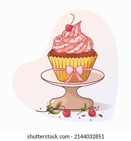 Cute pastry vector illustration. Backing illustration concept. pastry concept. Isolated Vector illustrations for posters, banners, cards, and advertising.