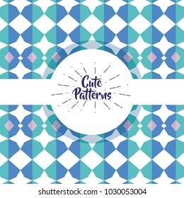 cute patern abstract geometric background design