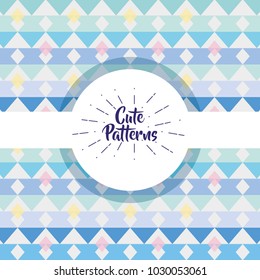 cute patern abstract geometric background design