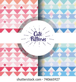 cute patern abstract geometric background design