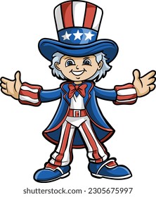 cute patriot uncle sam celebrate 4th of july