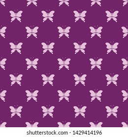 Cute pattern with abstract butterflies. Seamless vector illustration