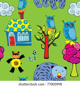 Cute pattern with animals