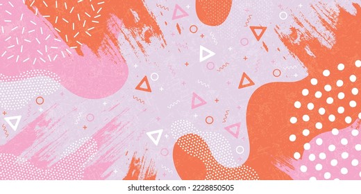 Recortar el fondo del patrón con formas y puntos abstractos. Patrón vectorial moderno para Banner, Volante, Cubierta...