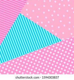 Cute pattern background in princess doll surprise style. vector illustration