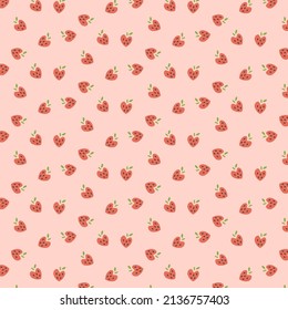 cute pattern background with strawberries