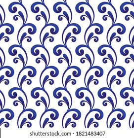 cute pattern baroque and Chinese style, Abstract blue and white China background for design, porcelain, chinaware, ceramic tile, ceiling, texture, indigo, pottery, wall, paper, silk and fabric, vector