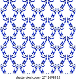cute pattern baroque and Thailand style, Abstract blue and white background for design, porcelain, chinaware, ceramic tile, ceiling, texture, indigo, wall, paper, silk and fabric, damask, vector illustration