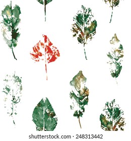 cute pattern of beautiful prints of leaves