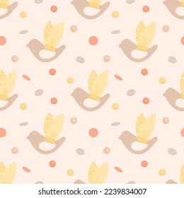Cute pattern of boho baby toys and beads