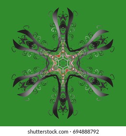 Cute Pattern. Christmasnowflakes Background. Vector christmas abstract colorful background with cute snowflake. Pattern of snowflakes. Vector illustration.