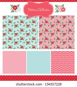 cute pattern collection. vector illustration