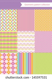 cute pattern collection. vector illustration