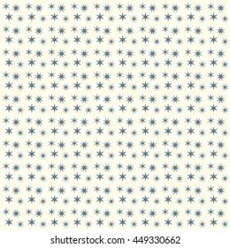 Cute pattern of colored stars on a light yellow background