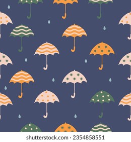 cute pattern of colorful umbrellas