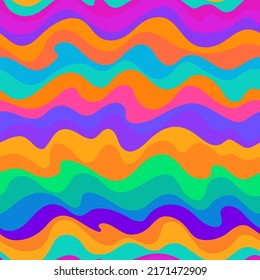 cute pattern of colorful uneven waves