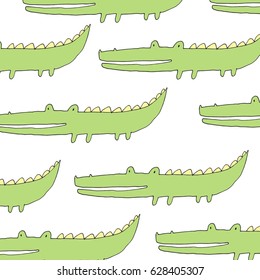 Cute pattern with Crocodile