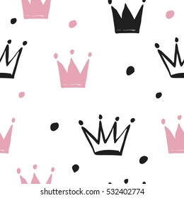 Cute Pattern With Crown