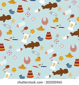 Cute Pattern Design with baby and child motives