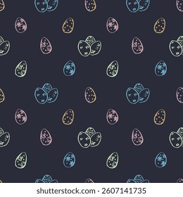 Cute pattern with Easter eggs