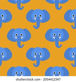 Cute pattern elephant cartoon vector illustration. Can be used for printing on T-shirts, baby clothes, fashion designs, baby shower invitation card.