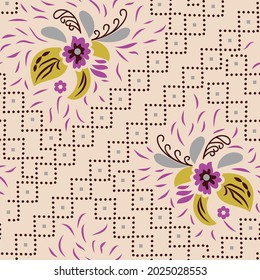 Cute pattern Fashion prints hand-drawn style Elegant texture fabric