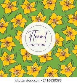 Cute pattern flower background seamless floral