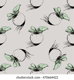 Cute pattern with a flower pot. Leaves mini orchids.