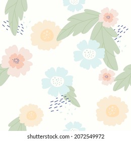Patrón lindo en flor. patrón impecable. flores de colores. fondo azul. fondo floral. elegante la plantilla para las impresiones de moda.