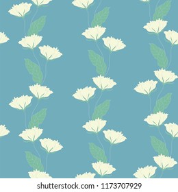 Cute pattern with flowers and butterfly.Floral vector illustration.
