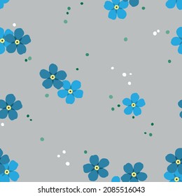 Cute pattern with flowers on a light background. Colorful minimalistic plants . Stylish hipster print for clothing or bedding. Suitable for posters, cards and gift wrapping. Eps 10